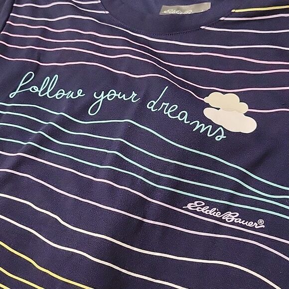 EDDIE BAUER RAINBOW 2 piece PJS PAJAMAS SET GIRLS L LARGE 14 16 - Picture 6 of 6